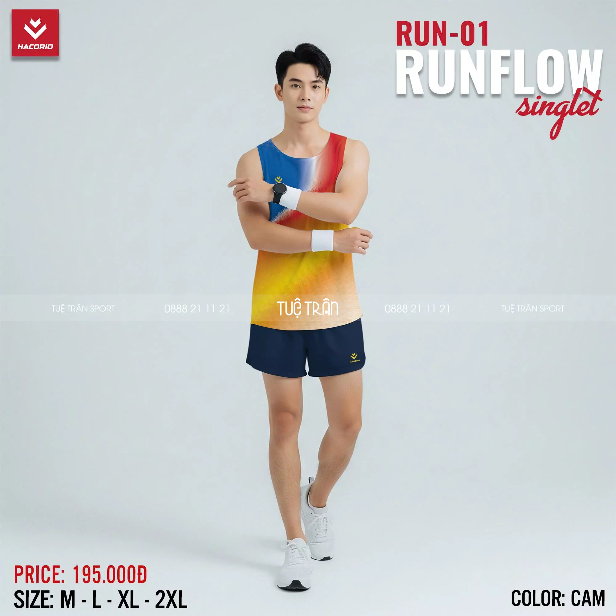 Áo chạy bộ sát nách - Hacorio Runflow