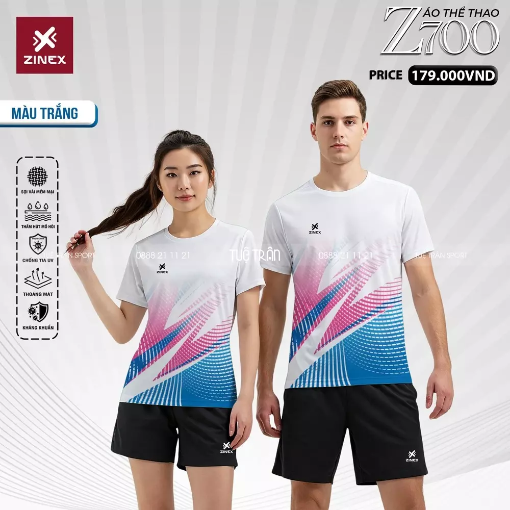Áo pickleball Nam - Zinex Z700