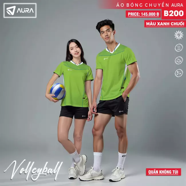 Quần áo bóng chuyền nữ Aura B200